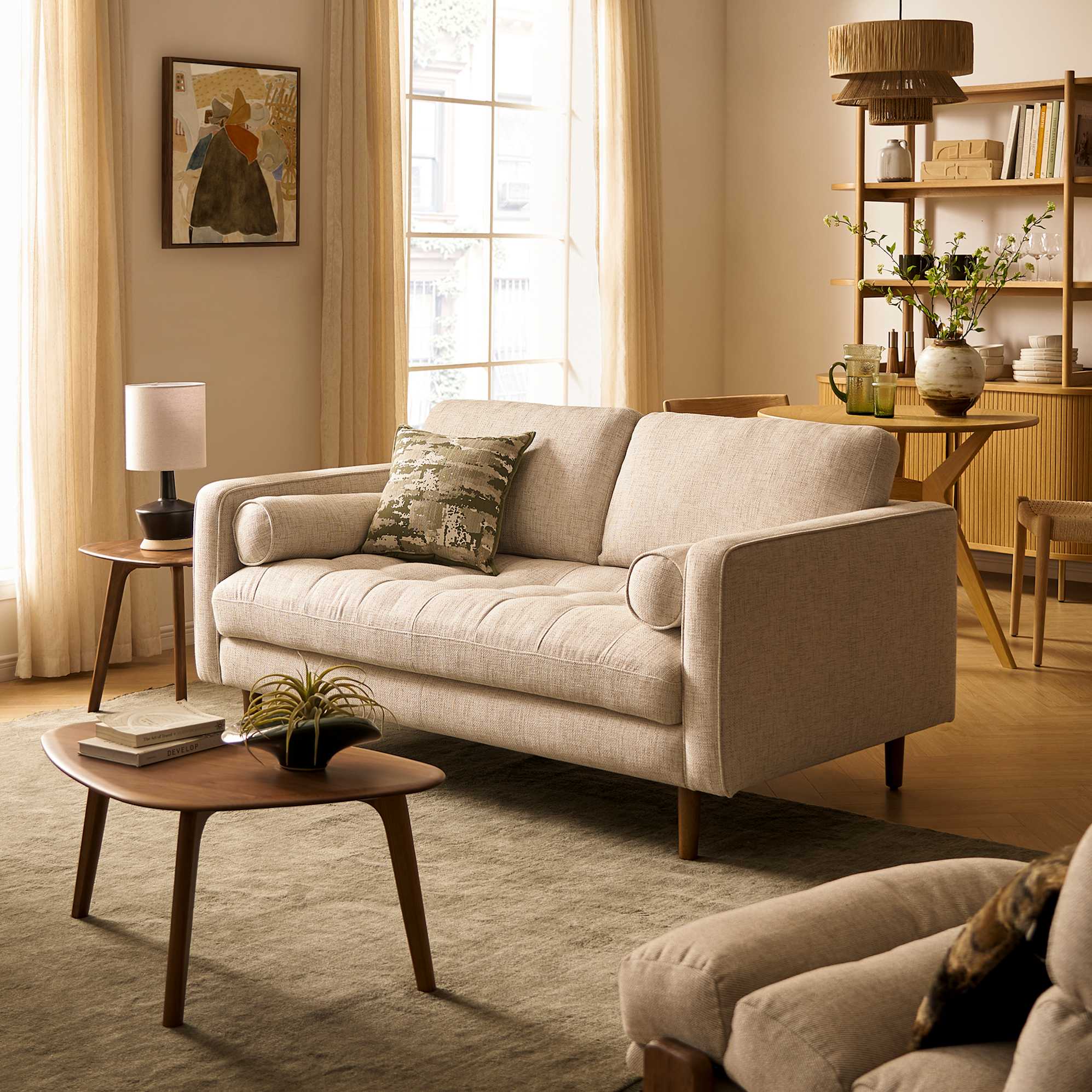 Madison 2 Seater Sofa with Ottoman | Castlery Singapore